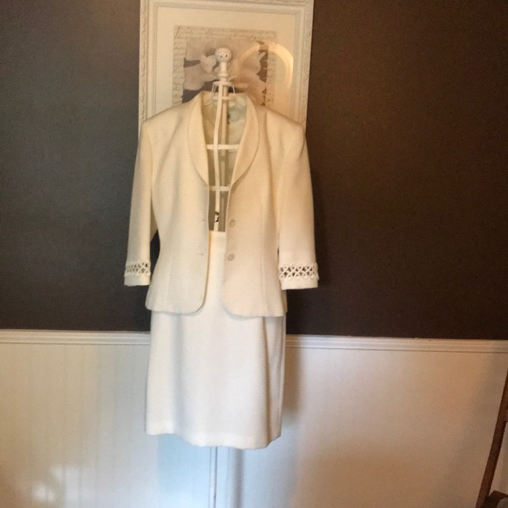 White two piece suit
